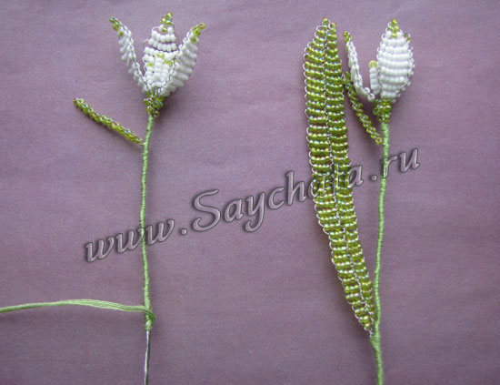 Подснежники из бисера
