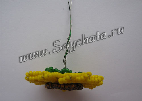 Подсолнух из бисера