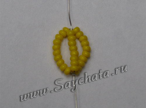 Подсолнух из бисера