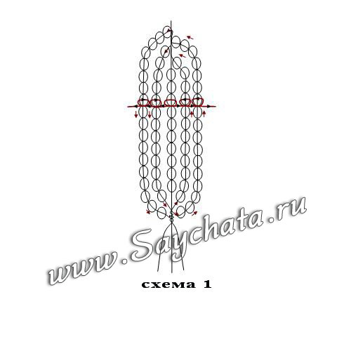 тюльпан из бисера схема