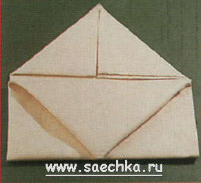 Складывание салфетки для влюбленных