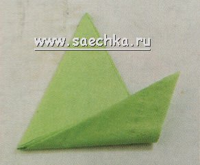 Складывание салфетки - Тюльпан