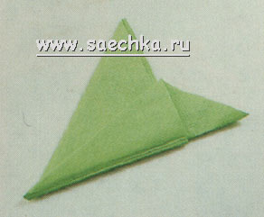 Складывание салфетки - Тюльпан