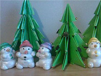 Снеговички из солёного теста