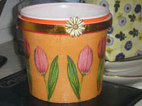 Украшение ведерка из-под майонеза