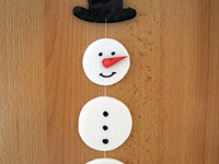 Снеговик из картона