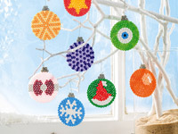 Ёлочные игрушки из термомозаики