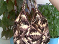 Вязаная сумка из квадратов