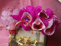 Подарочный пакет с конфетным букетом