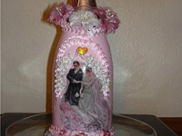 Декупаж бутылки шампанского