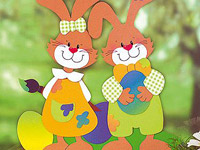 Зайчики из бумаги на окно