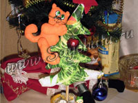 Елка из ткани