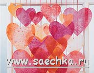 Сердечки для украшения окна