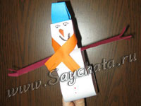 Снеговик из бумаги