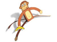 Обезьяна из бумаги