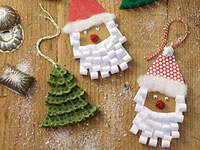 Игрушки на ёлку: дед Мороз и ёлочка