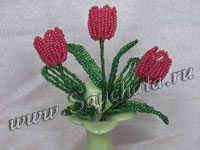 Тюльпаны из бисера