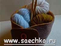 Войлочная корзинка для рукоделия