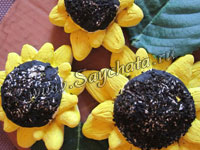 Подсолнух из соленого теста