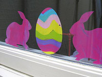 Украшение окна к Пасхе