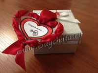 Валентинка - украшение подарка к 14 февраля