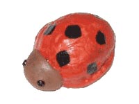 Божья коровка из скорлупы грецкого ореха