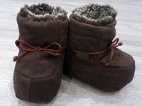 Детские зимние пинетки из старой дублёнки