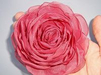 Цветы из органзы