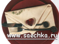 Складывание салфетки - "Обед на двоих"