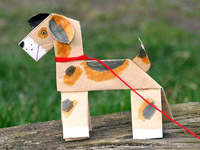 Собачка из бумаги